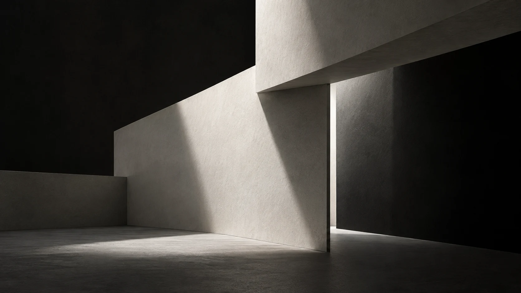 An abstract study of architectural form, light and shadow