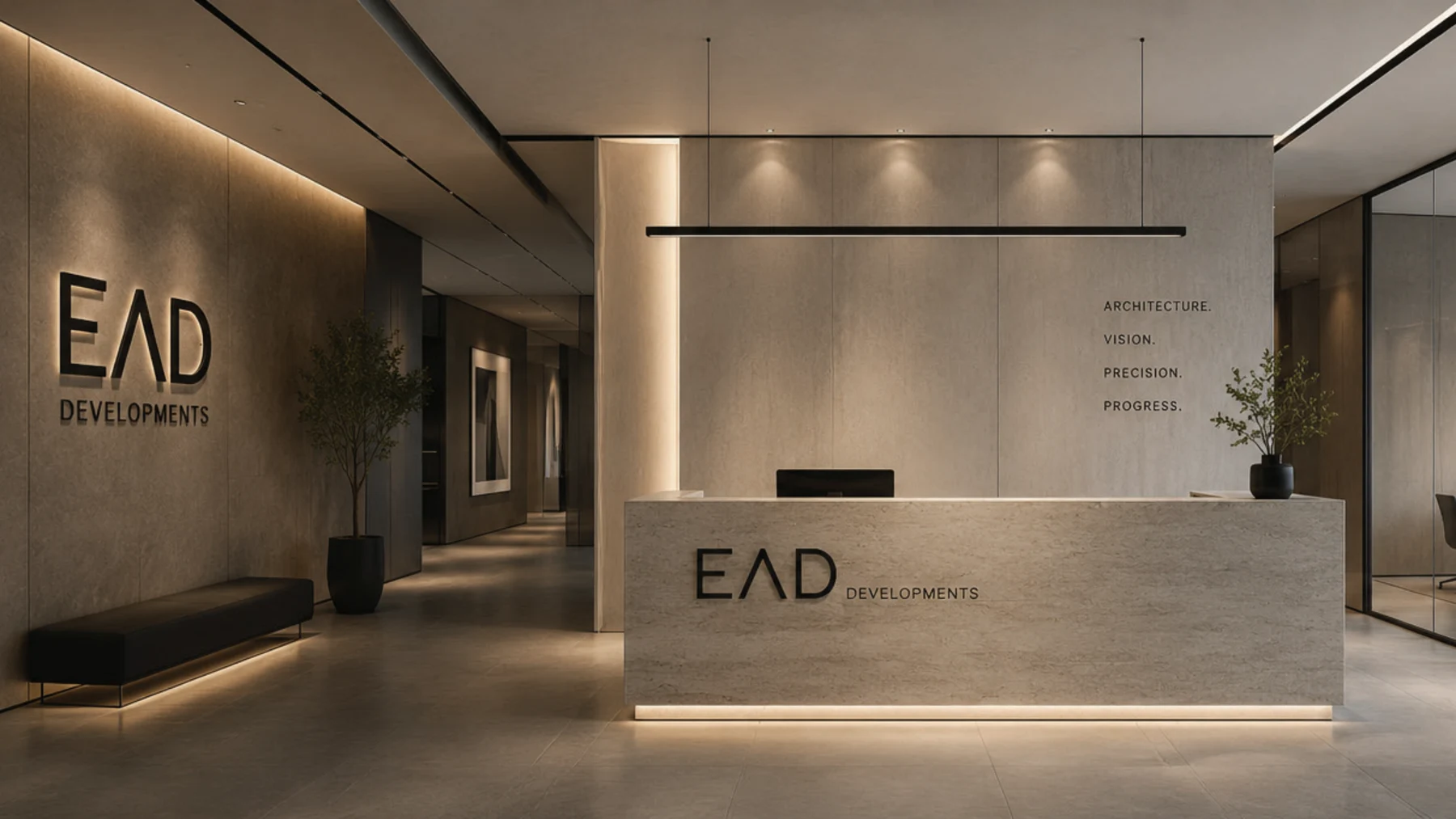 EAD reception interior branding concept