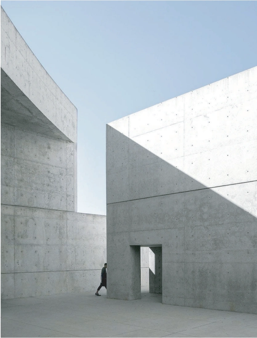 Architectural reference: intersecting concrete planes