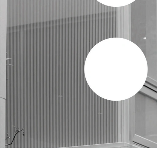 IEC circular graphic applied to the architectural facade