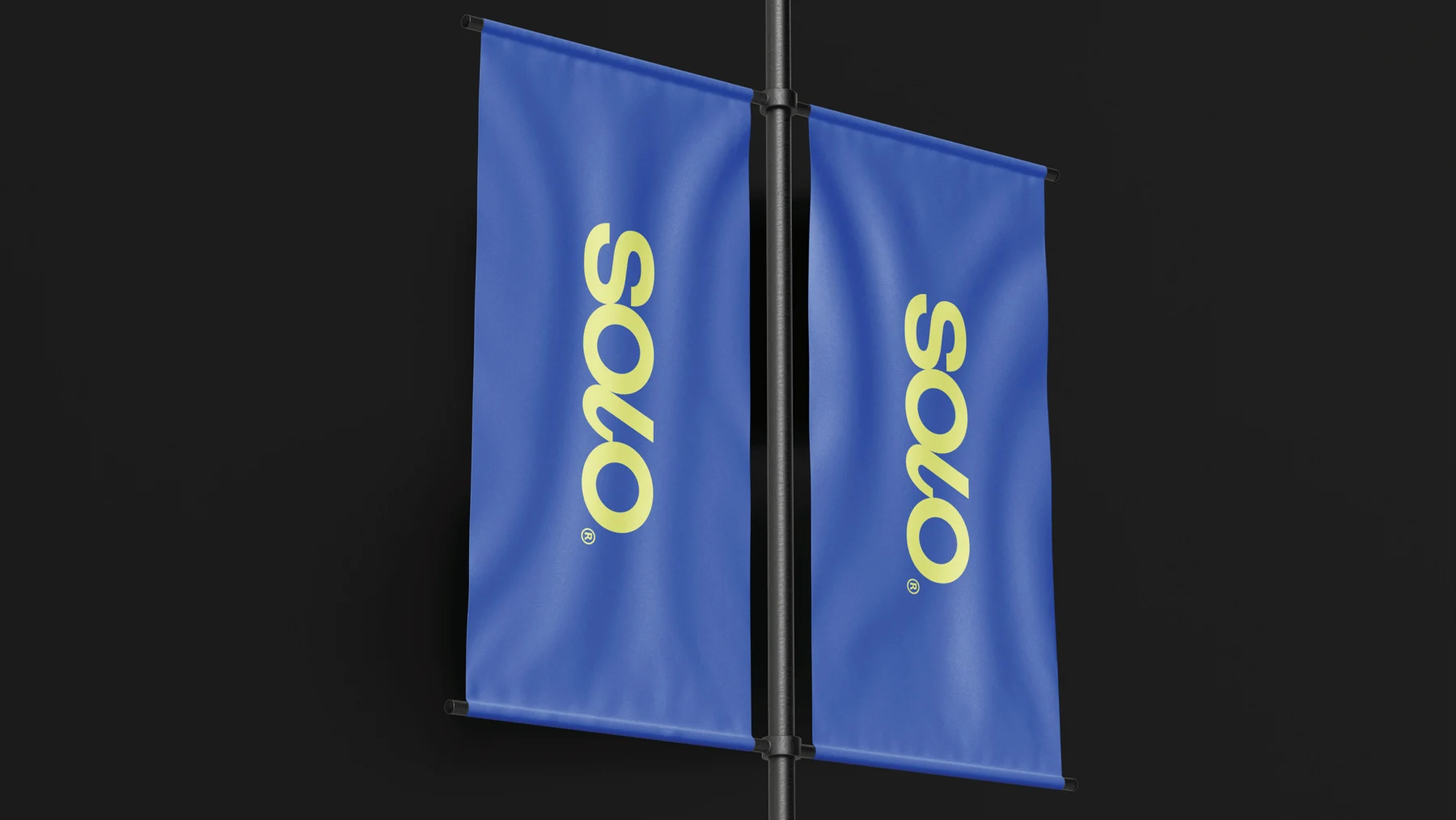 SOLO blue and yellow flag applications