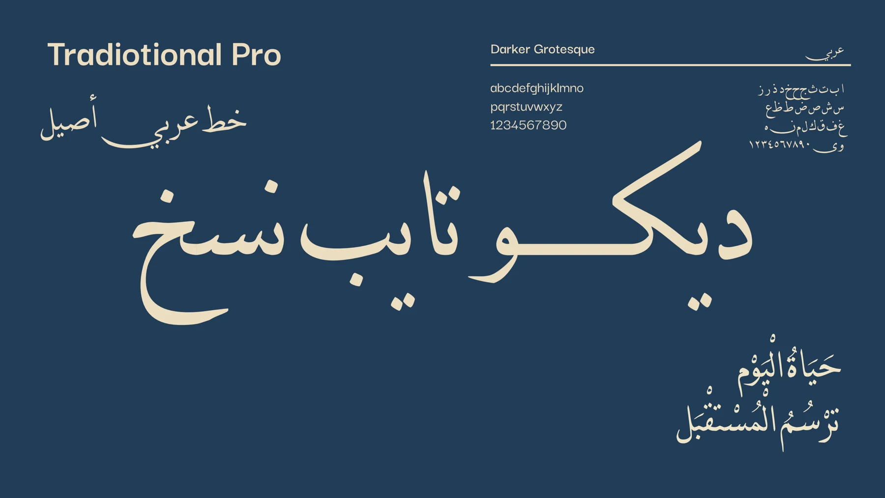 Saraya Bousher Arabic and English typography